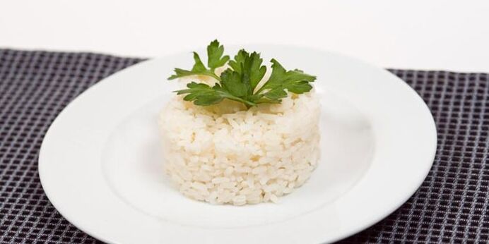 Arroz cozido sem sal